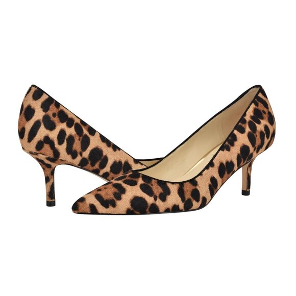 Nine West Womens Arlene Pump Faux Calf Hair Heels WNARLENEP8 Leopard Brown 9.5M - Picture 12 of 12